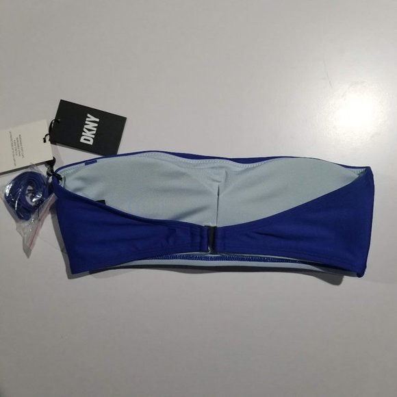 DKNY Colorblocked Bandeau Bikini Swim Top Size Medium - Picture 6 of 9